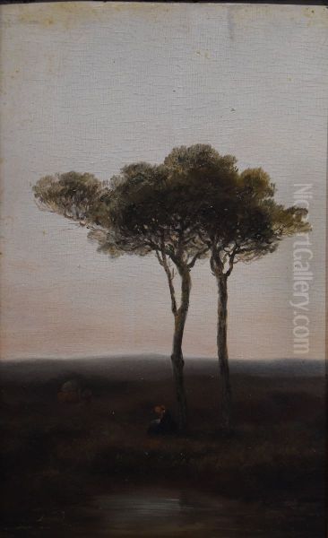 The pine tree Oil Painting by Jules Dupre