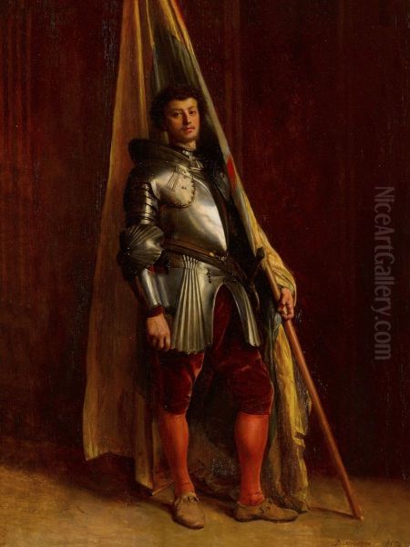 The Standard Bearer Oil Painting by Jean-Louis-Ernest Meissonier