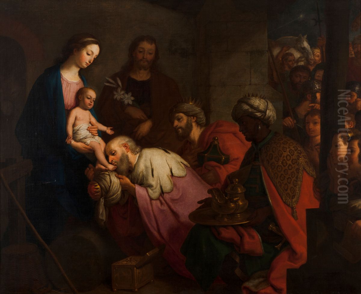 The Adoration of the Magi Oil Painting by Vieira Lusitano