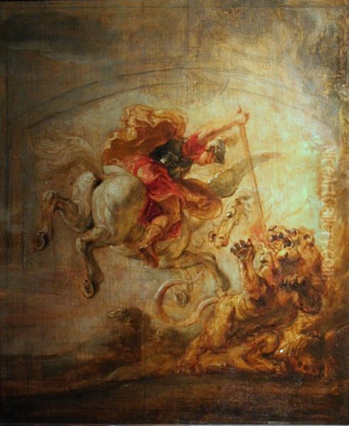 Bellerophon, Pegasus and Chimera Oil Painting by Peter Paul Rubens