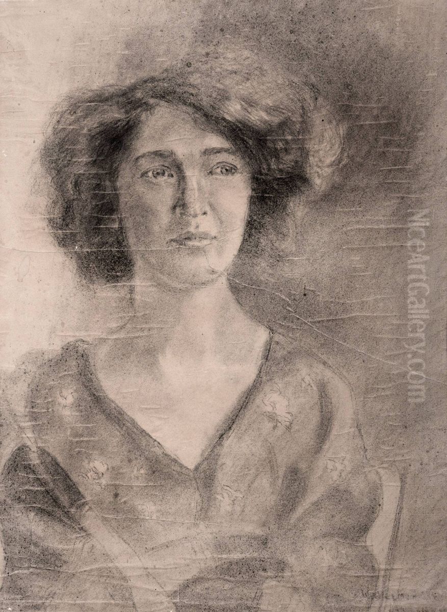 Portrait of Maria Witkiewiczowna Oil Painting by Stanislaw Ignacy Witkiewicz (Witkacy)