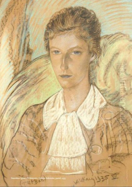 Portret Heleny Rabowskiej Oil Painting by Stanislaw Ignacy Witkiewicz