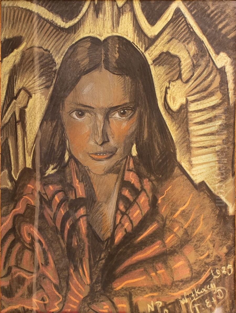 Portrait of Maria Prufferowa Oil Painting by Stanislaw Ignacy Witkiewicz (Witkacy)