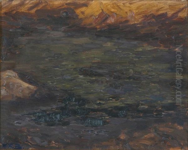 Landskab. Oil Painting by H. A. Brendekilde