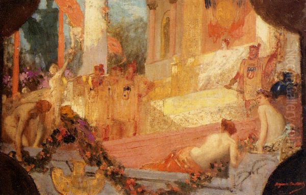 Paris Welcoming the World Oil Painting by Jean-Joseph Benjamin-Constant
