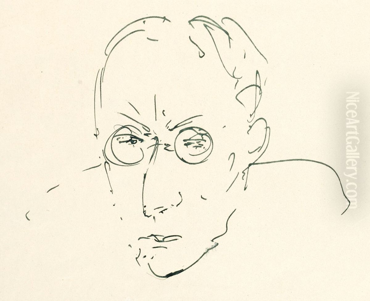 Sketch for a portrait of a man in 