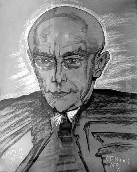 Portrait of Kazimierz Orzechowski Oil Painting by Stanislaw Ignacy Witkiewicz