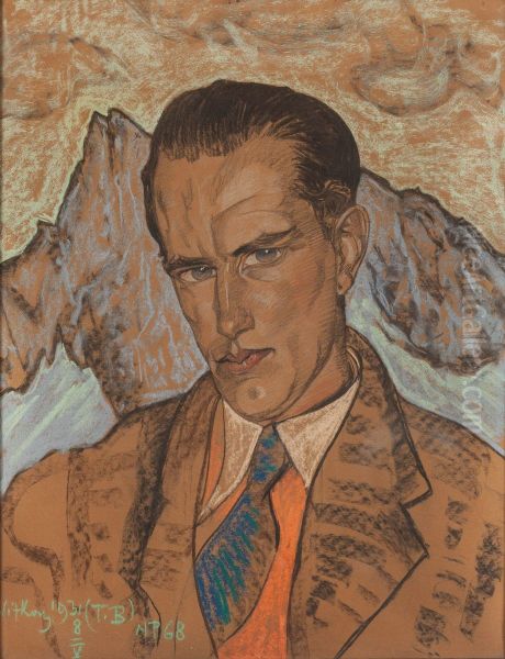 Portrait of Stefan Zwolinski Oil Painting by Stanislaw Ignacy Witkiewicz (Witkacy)