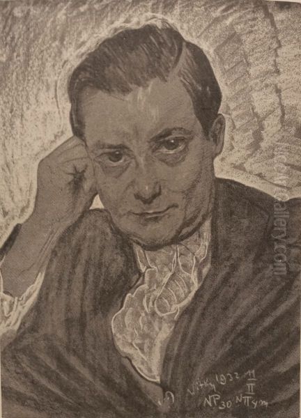 Portrait of Kazimierz Czachowski Oil Painting by Stanislaw Ignacy Witkiewicz (Witkacy)
