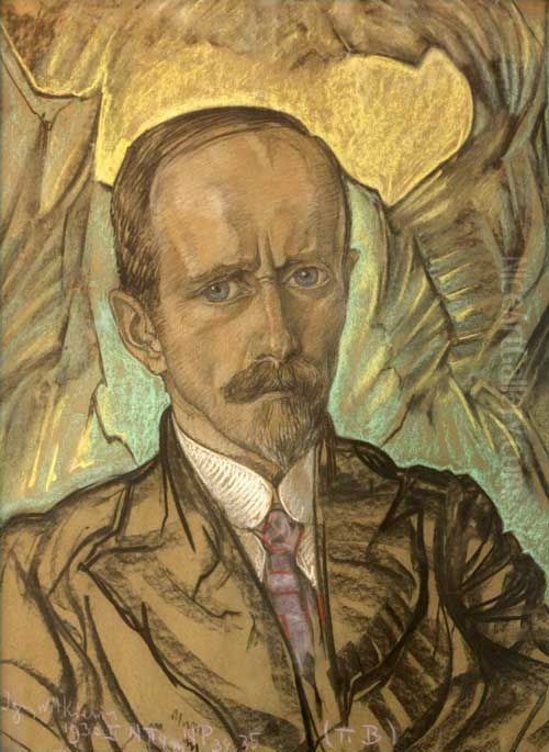 Portret Wladyslawa Konopczynskiego Oil Painting by Stanislaw Ignacy Witkiewicz (Witkacy)