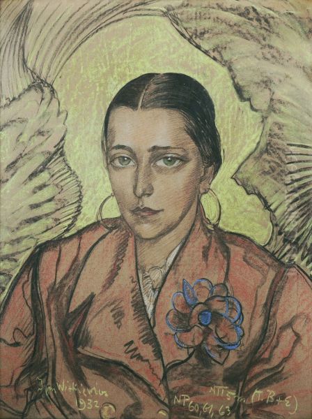 Portrait of Zofia Chrobak Oil Painting by Stanislaw Ignacy Witkiewicz