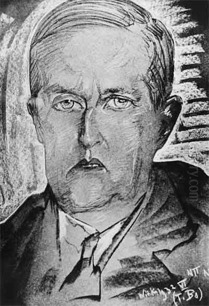 Portrait of D.W. Philosophov Oil Painting by Stanislaw Ignacy Witkiewicz (Witkacy)