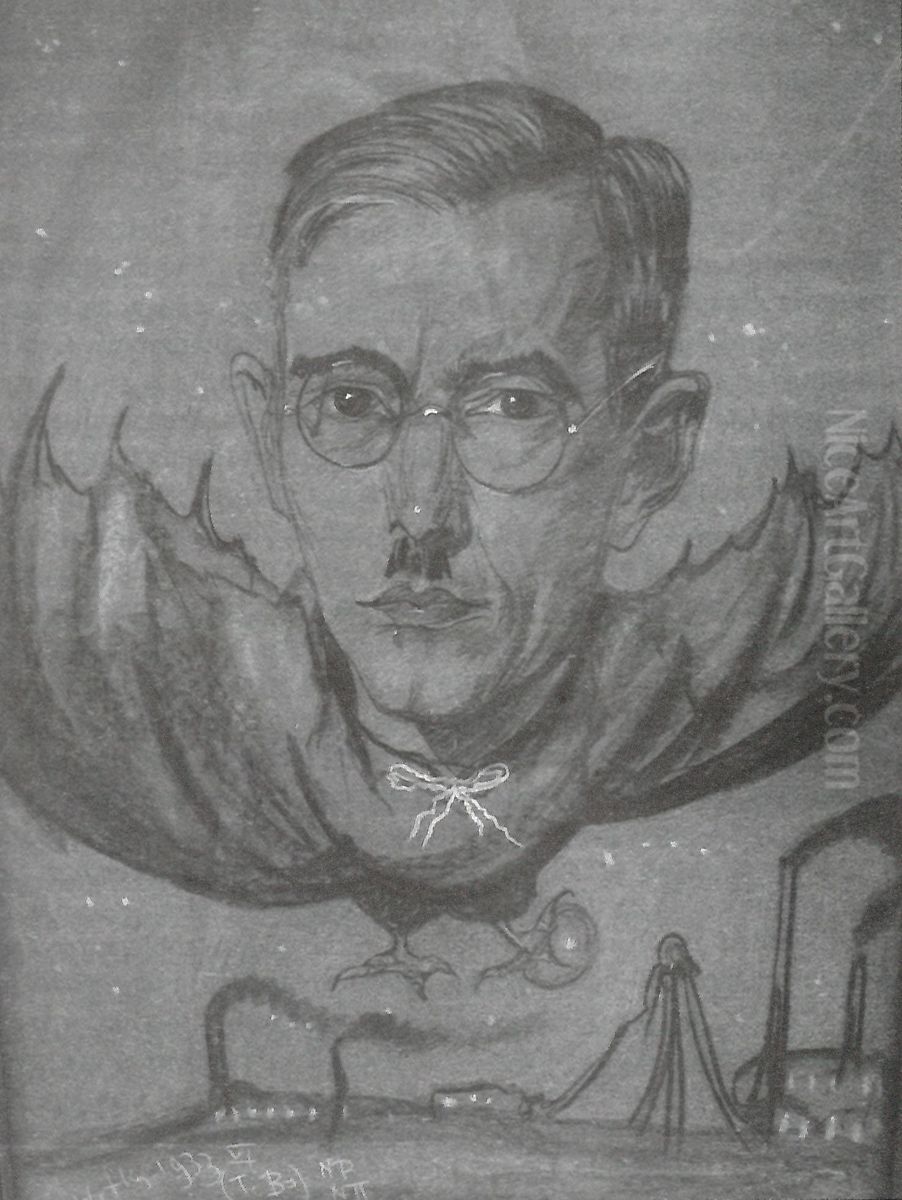 Portret Franciszka Wilczka Oil Painting by Stanislaw Ignacy Witkiewicz (Witkacy)