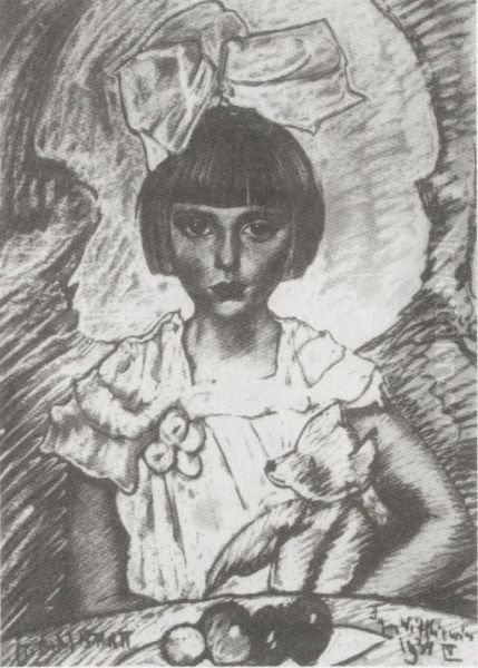 Portrait of Jadwiga Maciakowna Oil Painting by Stanislaw Ignacy Witkiewicz