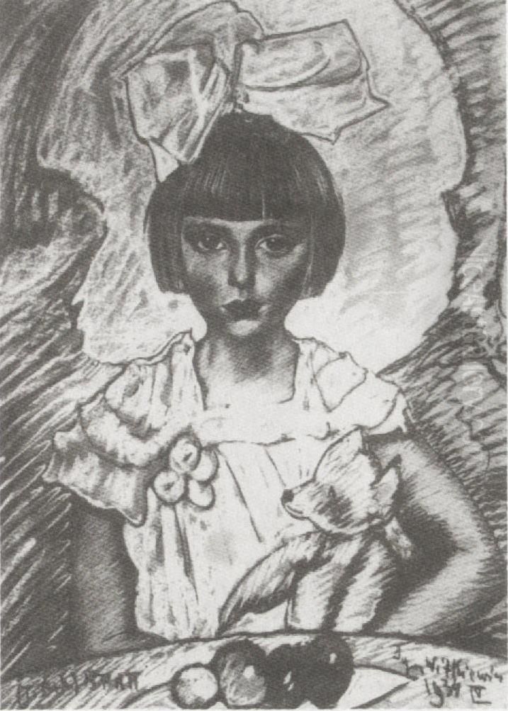 Portret Jadwigi Maciakowny Oil Painting by Stanislaw Ignacy Witkiewicz (Witkacy)