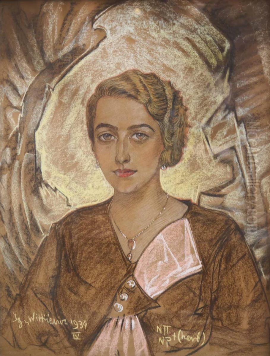 Portret Janiny Geissler Oil Painting by Stanislaw Ignacy Witkiewicz (Witkacy)