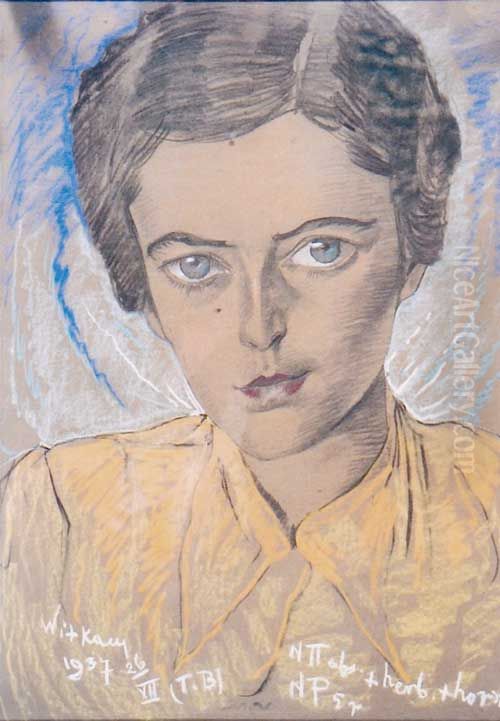 Portrait of Wanda Marossanya Oil Painting by Stanislaw Ignacy Witkiewicz (Witkacy)