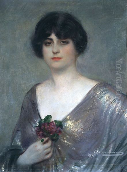 Violette Oil Painting by Ramon Casas