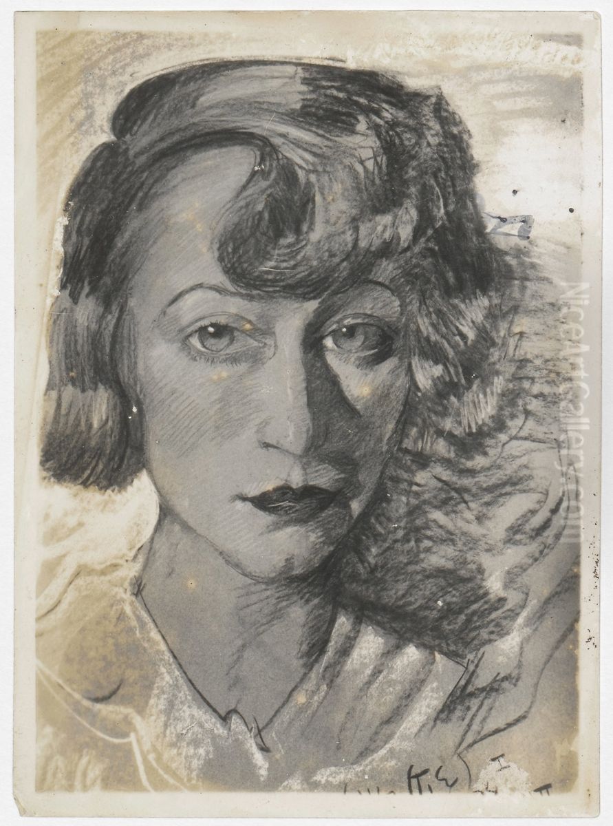 Portret Olgi Niewskiej Oil Painting by Stanislaw Ignacy Witkiewicz (Witkacy)