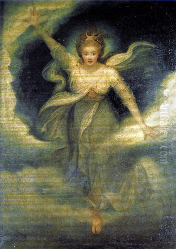 The Duchess of Devonshire as Cynthia from Spenser's 'The Faerie Queene' Oil Painting by Maria Louisa Catherine Cecilia Cosway