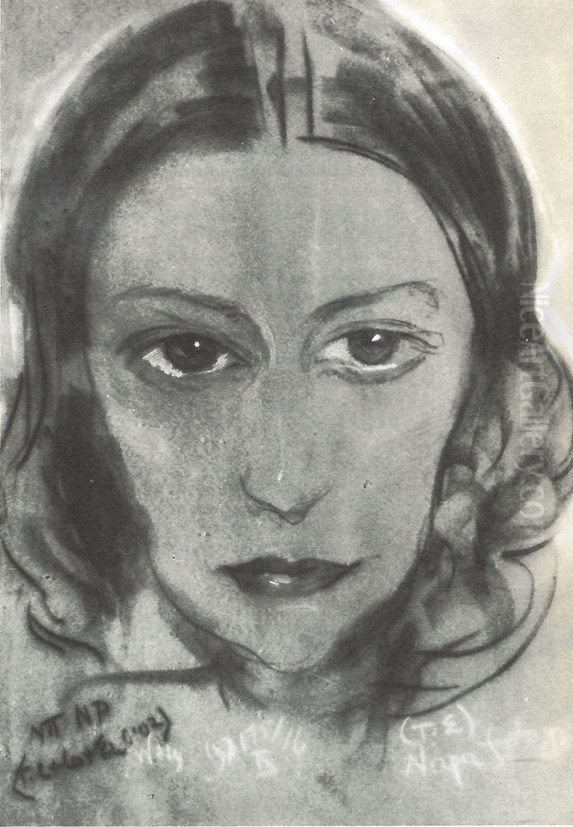 Portrait of Felicja Turowska Oil Painting by Stanislaw Ignacy Witkiewicz (Witkacy)