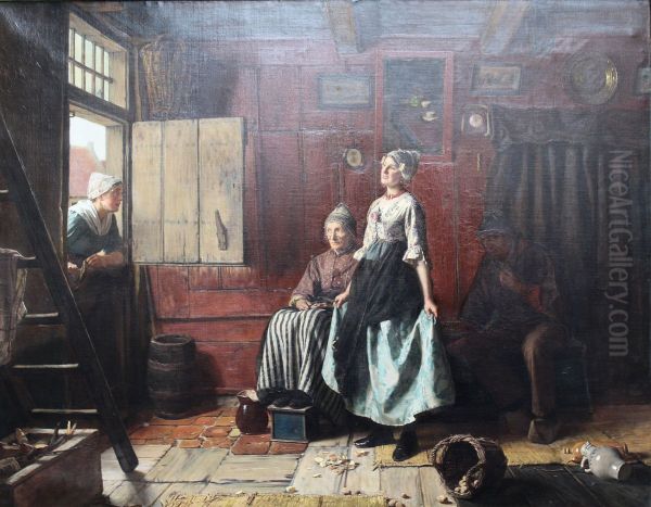 surprise Oil Painting by Ferdinand Julius Fagerlin