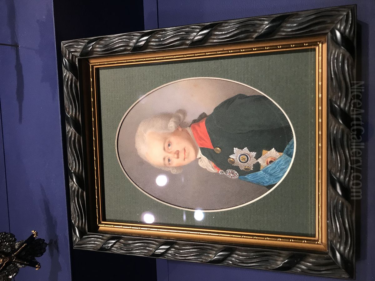 Portrait of Emperor Paul I Oil Painting by Jean Henri Benner