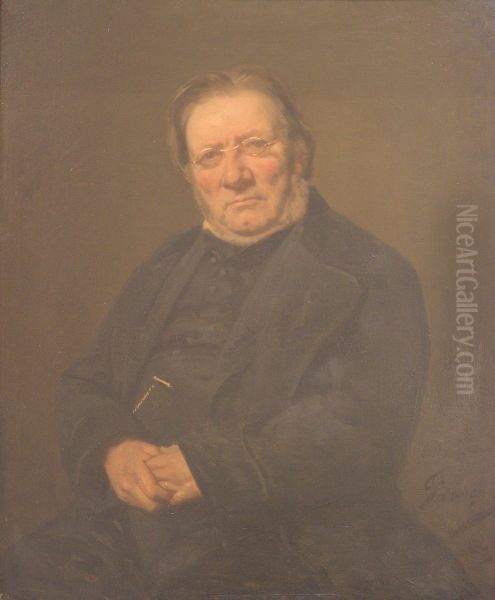 Portrait of Leopold Turck Oil Painting by Francois-Louis Francais