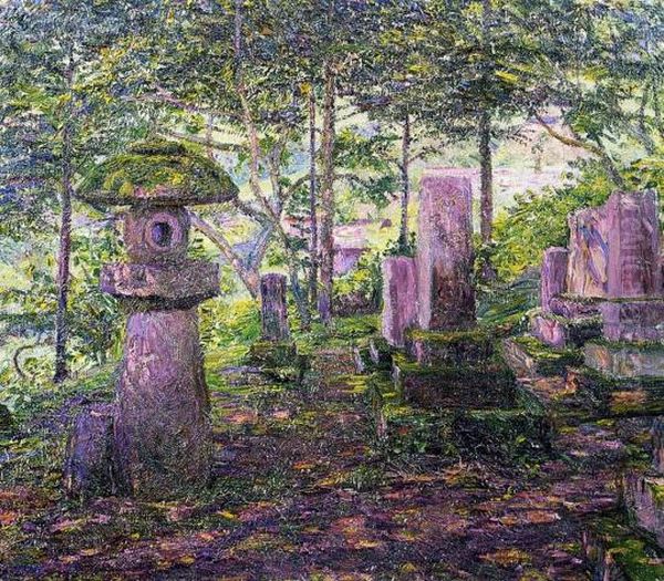 Japanese Garden (Japan) Oil Painting by Lilla Calbot Perry