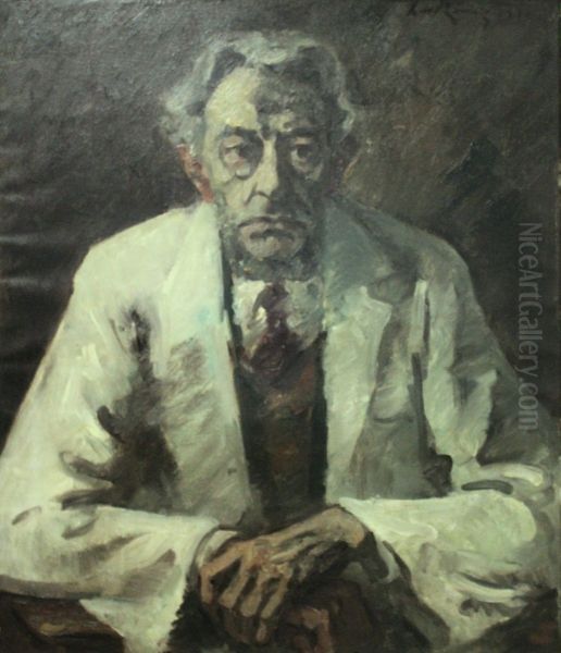 Portrait ofErnst Barlach Oil Painting by Leo Von Konig