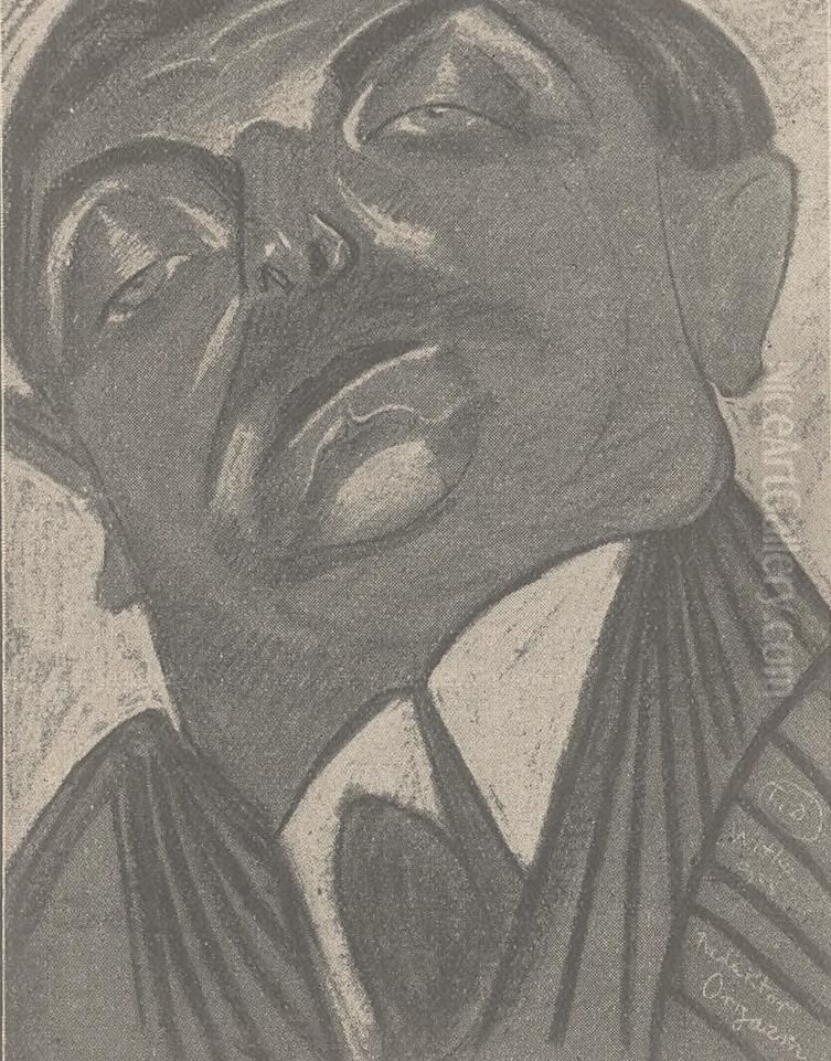 Portrait of Roman Jaworski Oil Painting by Stanislaw Ignacy Witkiewicz (Witkacy)