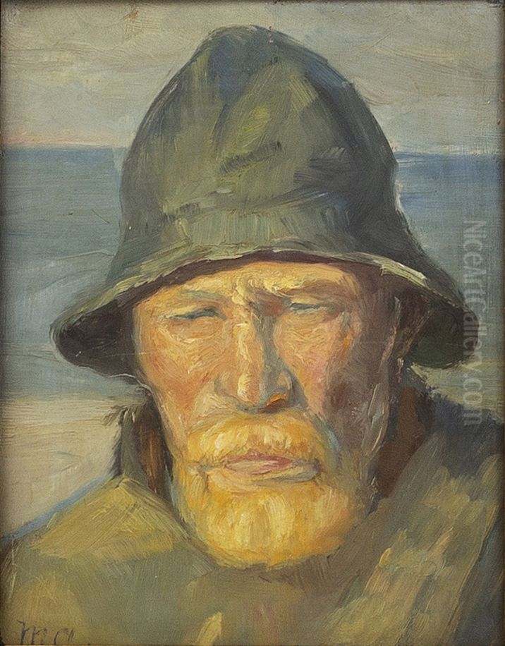 Portraet af en fisker fra Skagen. Oil Painting by Michael Peter Ancher