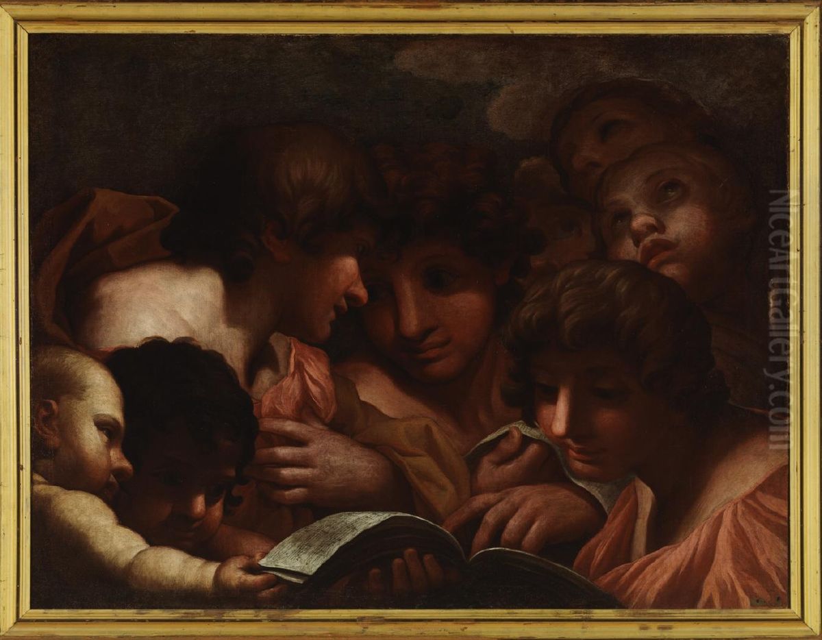 Singing angels Oil Painting by Ludovico Carracci