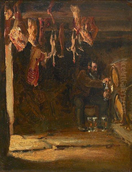 In a cellar in Concarneau. Oil Painting by Peder Severin Kroyer