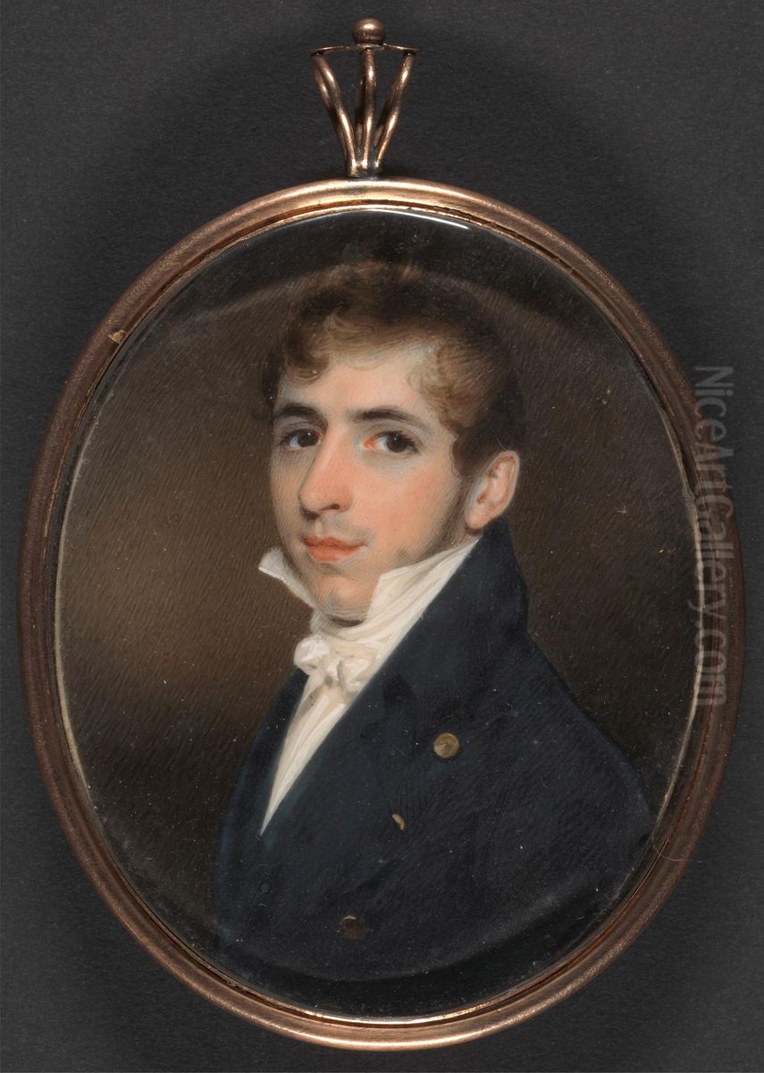 Portrait of a Gentleman Called Michael Thomas Sadler Oil Painting by George Chinnery