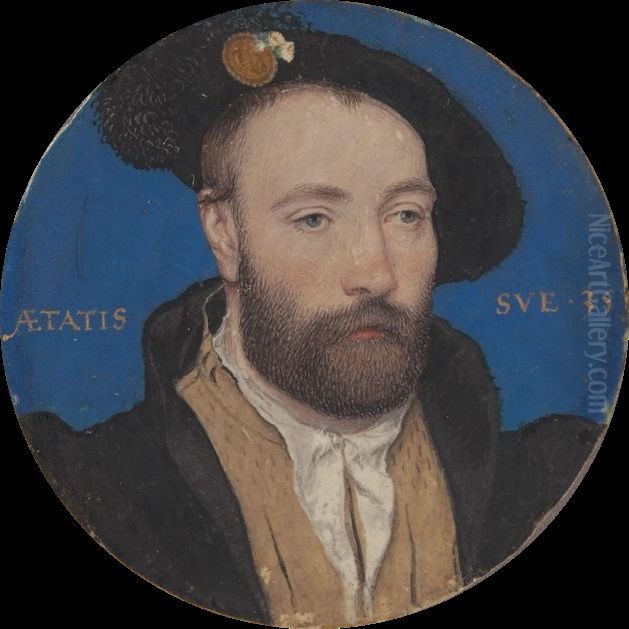 Portrait of a man, probably Sir George Carew (ca.1504-1545) Oil Painting by Hans Holbein the Younger