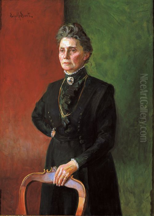 Anna Rogstad Oil Painting by Eyolf Soot