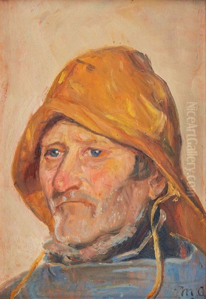 En fisker. Oil Painting by Michael Peter Ancher
