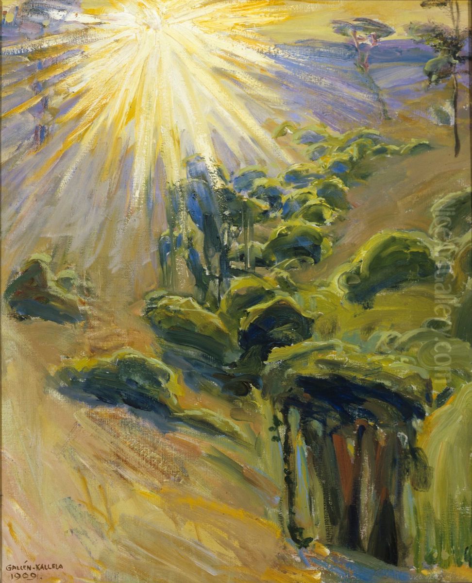 Tropical Sun Oil Painting by Akseli Valdemar Gallen-Kallela