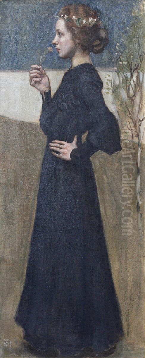 Kevat Oil Painting by Akseli Valdemar Gallen-Kallela