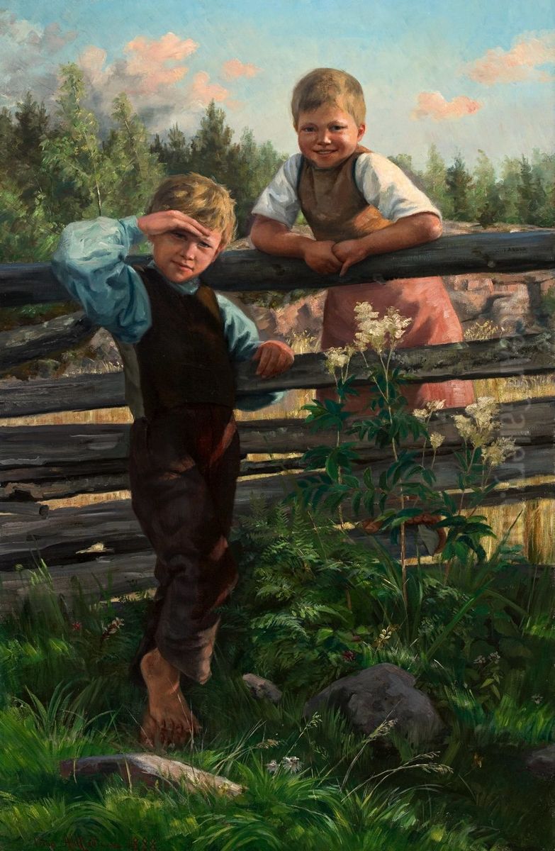By the Roadside Oil Painting by Nina Ahlstedt