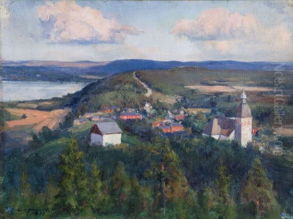 Maisema Kangasalalta Oil Painting by Eero Jarnefelt