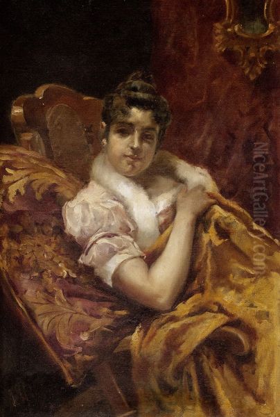 After the ball Oil Painting by Jose San Bartolome Llaneces