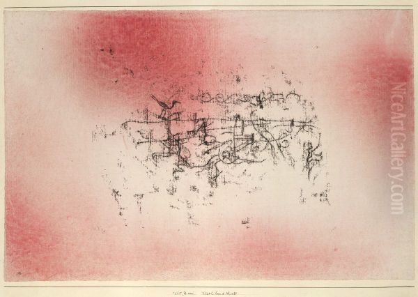 Bird Landscape Oil Painting by Paul Klee