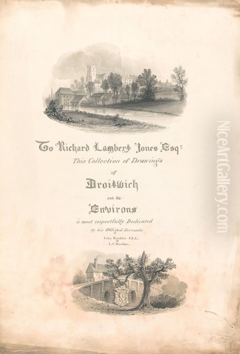 Drawings of Droitwich and its Environs Oil Painting by George Stubbs