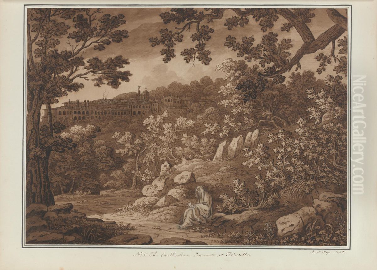 The Carthusian Convent at Trisulto Oil Painting by Sir Richard Hoare, 2nd Baronet