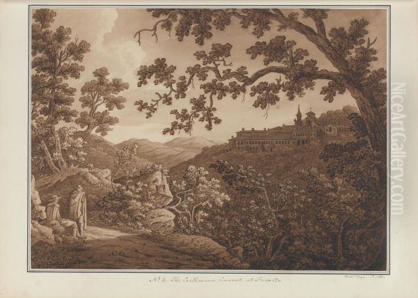 The Carthusian Convent at Trisulto Oil Painting by Sir Richard Hoare, 2nd Baronet