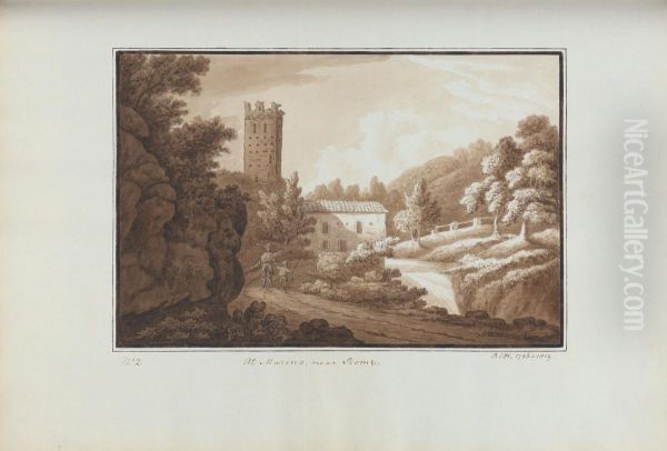At Marino, near Rome Oil Painting by Sir Richard Hoare, 2nd Baronet