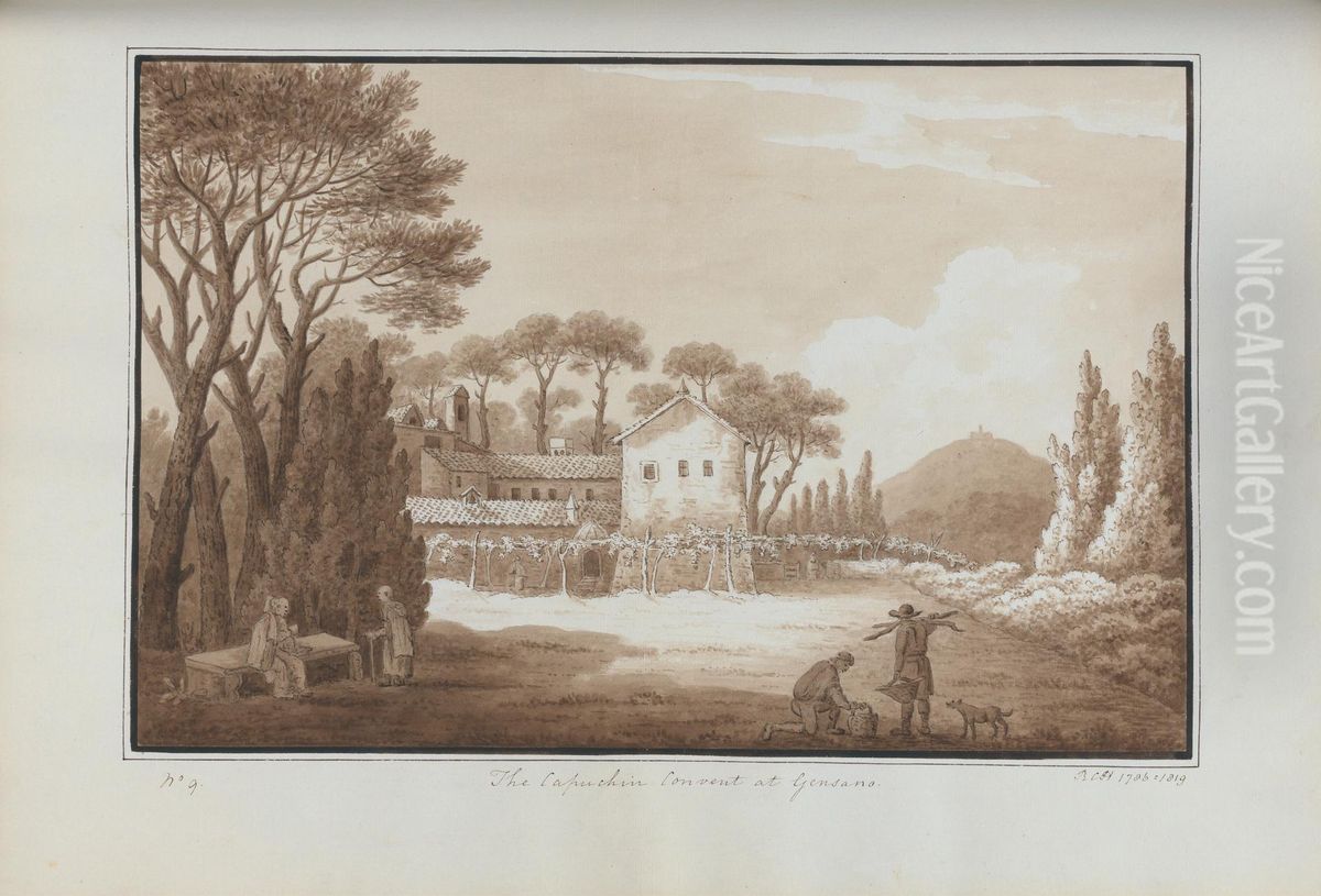 The Capuchin Convent at Gensano Oil Painting by Sir Richard Hoare, 2nd Baronet