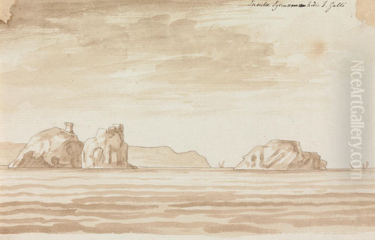Rocky Coastline Oil Painting by Henry Swinburne
